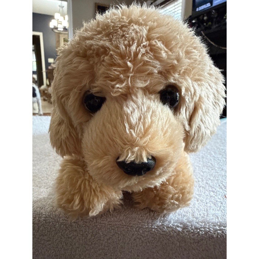 Aurora World Tan Golden Retriever Labradoodle Plush Puppy Dog Stuffed Animal 10"